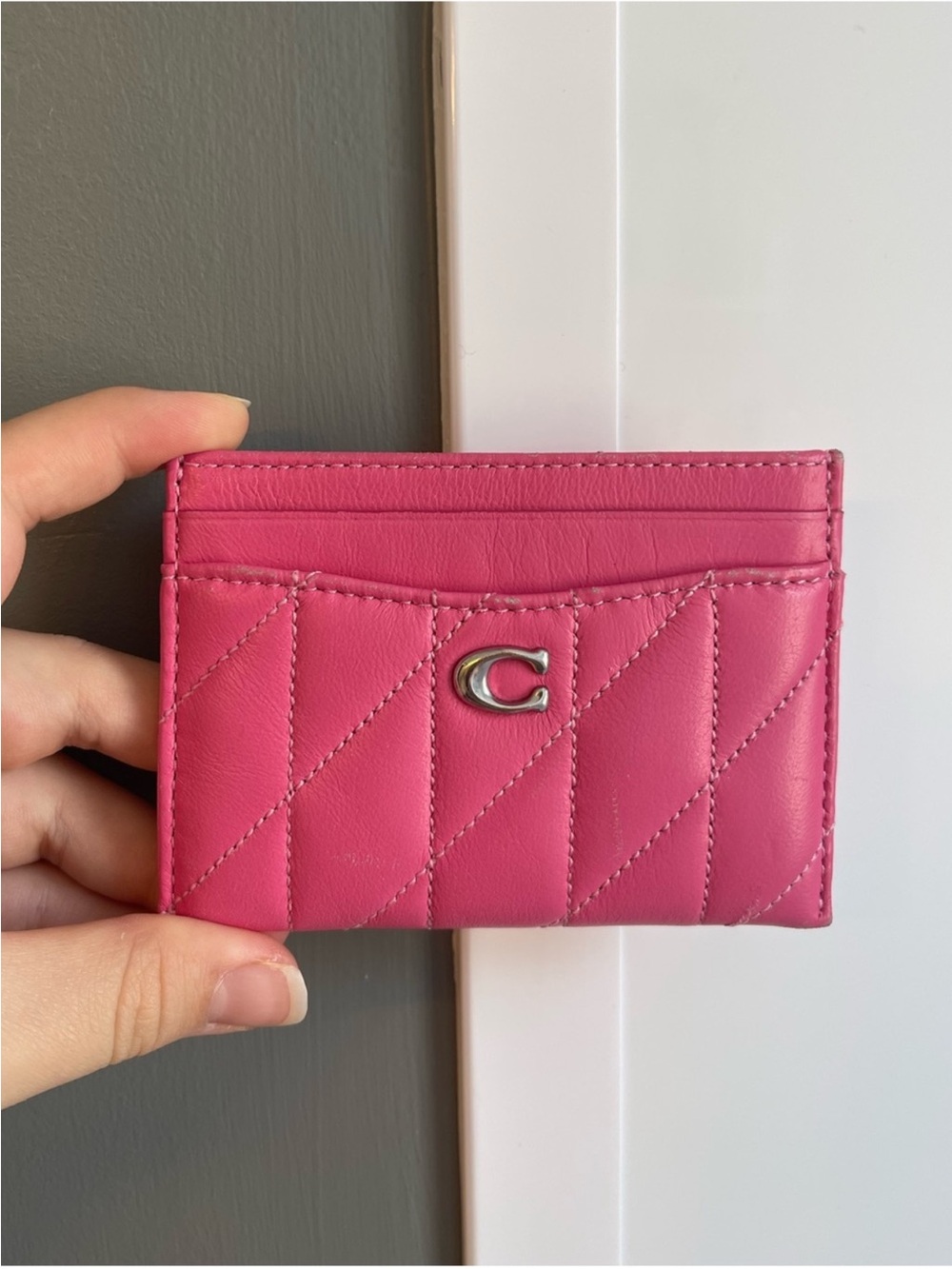 Coach quilted card holder